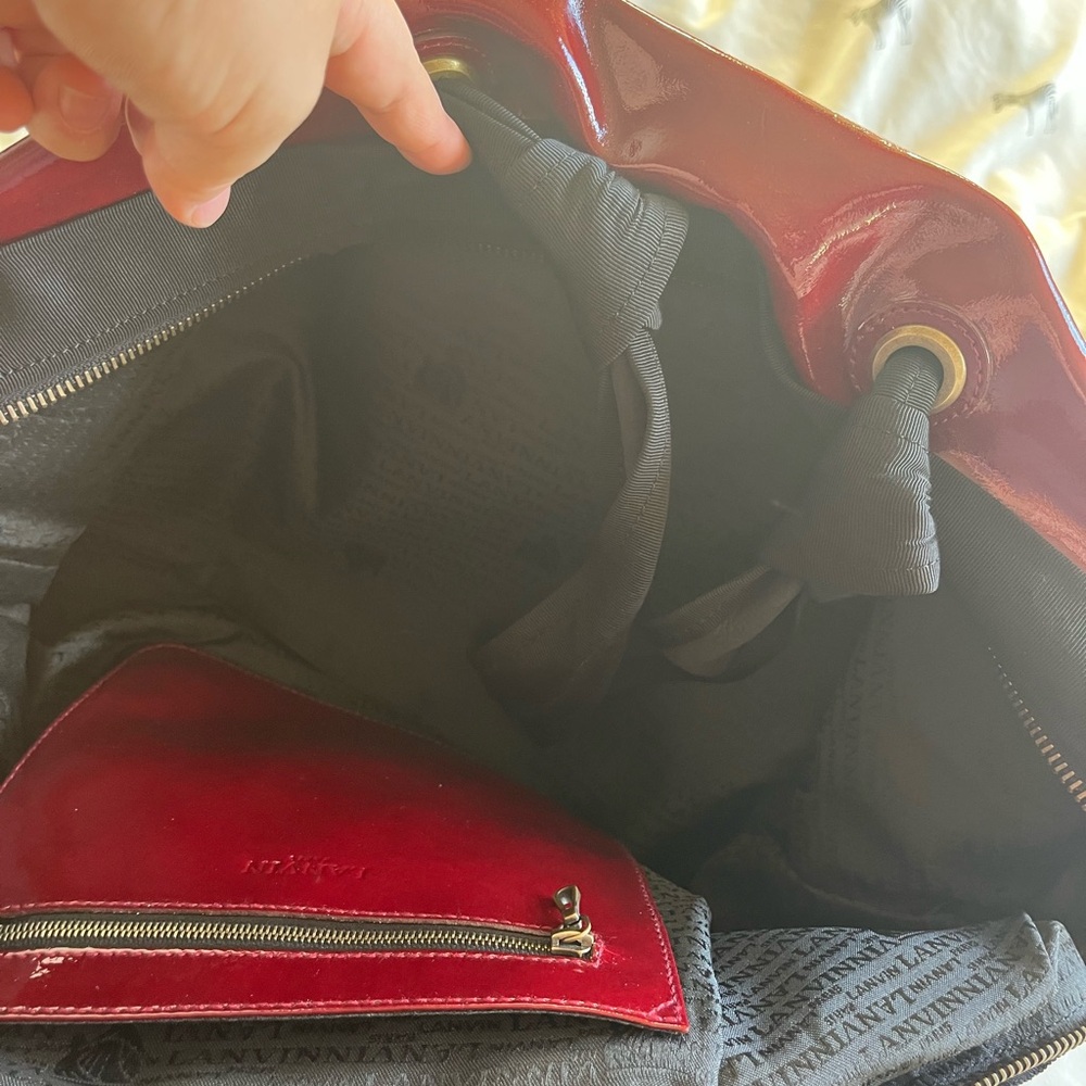 Lanvin patent leather bowler tote shoulder bag - Picture 7 of 7